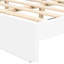 Structure de lit grand blanc en bois massif, limite de poids de 600 lb, compatibilité du matelas de 8 à 10 po, assemblage facile pour la chambre à coucher, installation rapide, taille, bois, capacité, ajustement, élégance et rénovation de meubles