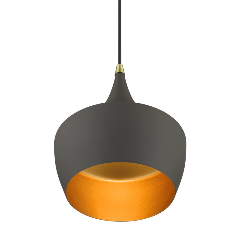 Schultz 9.5" W Metal 1-Light Single Teardrop Pendant, Bronze