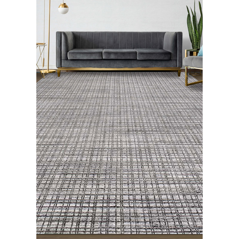 Plaid Area Rug, Rectangle 10' x 14'