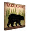 «Take a Hike Black Bear» par Ryan Fowler, reproduction d'art graphique sur toile-31879161