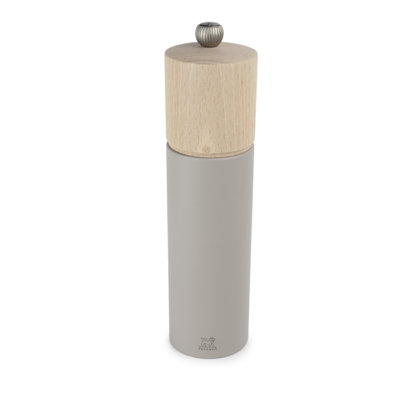 Peugeot Boreal Zirlion Salt Mill, Wood, Pebble Grey, 8 inch