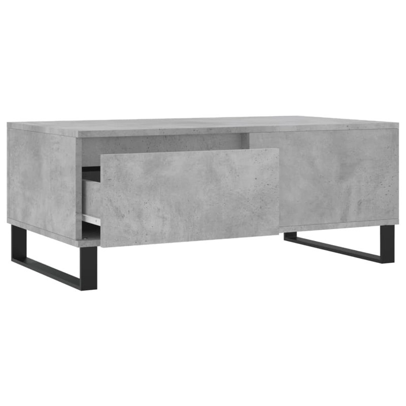 Azianna Sled Coffee Table with Storage, Concrete Grey