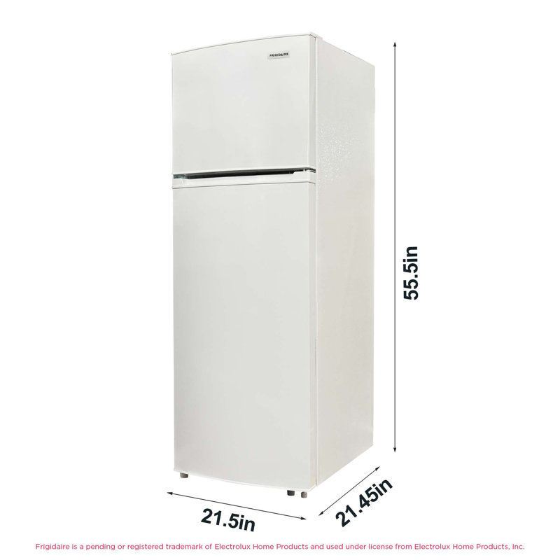 Frigidaire 7,5 pi³ Pi. Réfrigérateur à fixation supérieure, blanc, Blanc