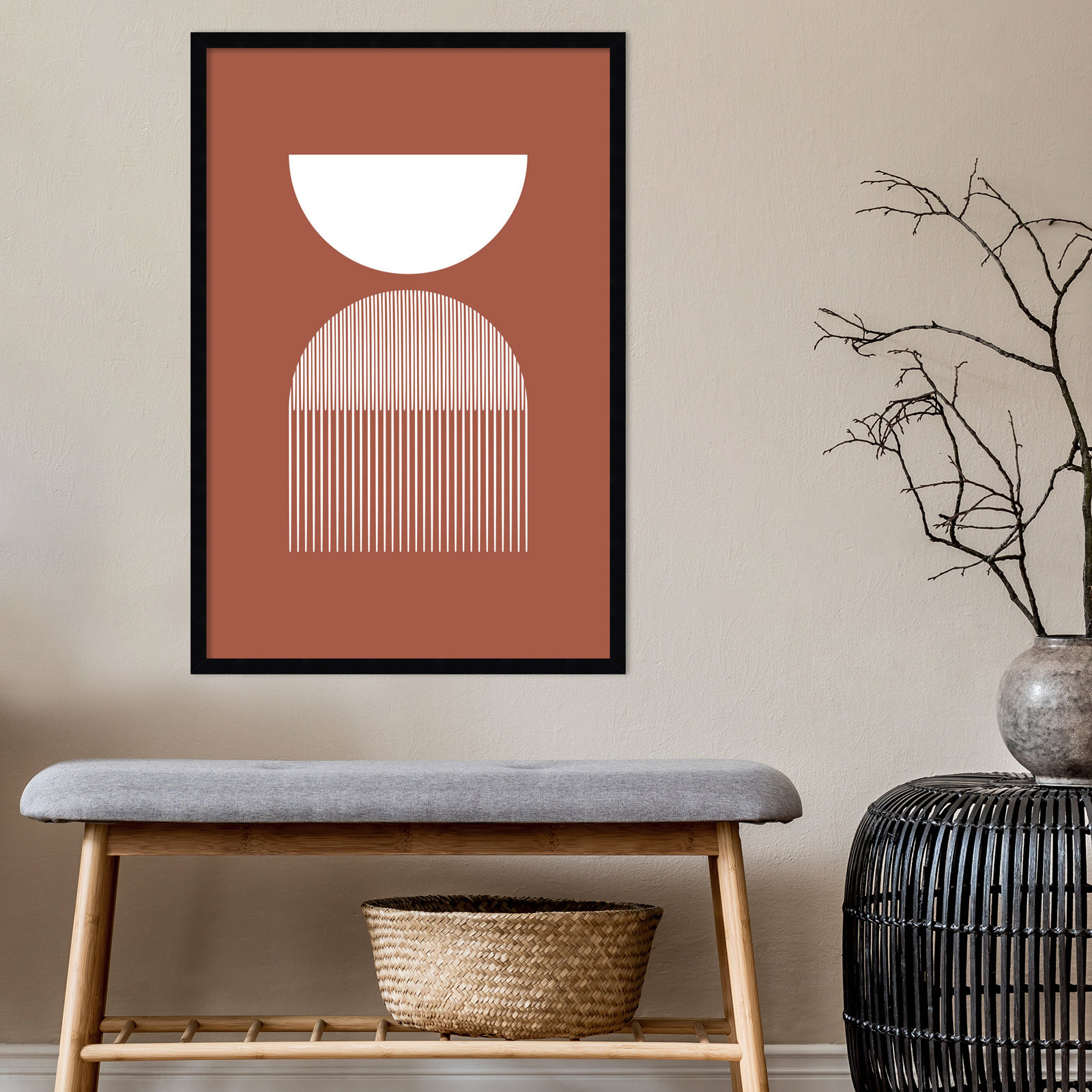 Offline "Mid 31" Print by Jacob Goossen, Black, 33" H x 23" W x 1" D