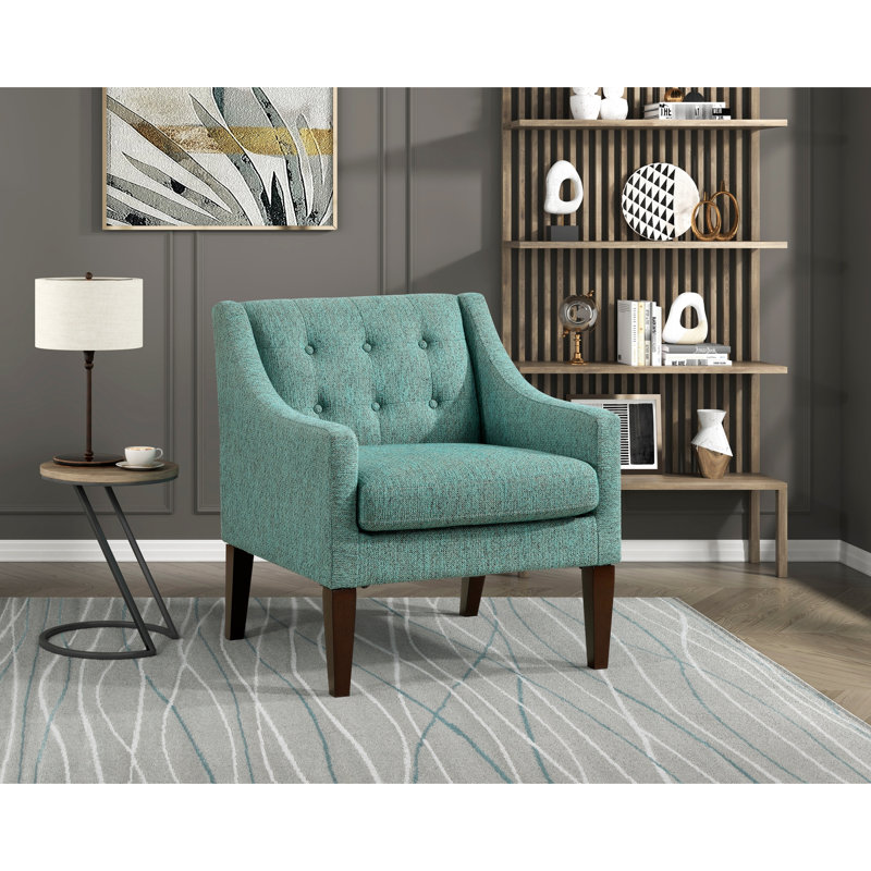 Chaise avec housse de coussin de siège amovible et accents de contreplaqué, capacité de poids de 300 lb, Vert
