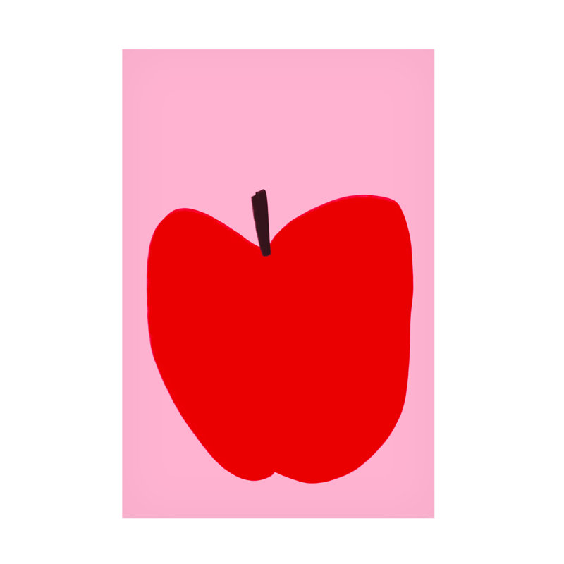 Pomme bolologienne sur toile, H 24 po x l 16 po x P 2 po