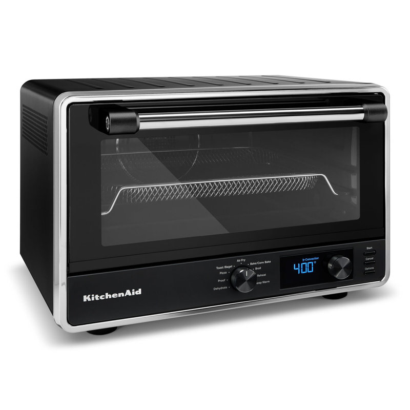 KitchenAid Digital Countertop Oven with Air Fryer, Pizza & 10 Cooking Modes in Matte Black, Matte Black