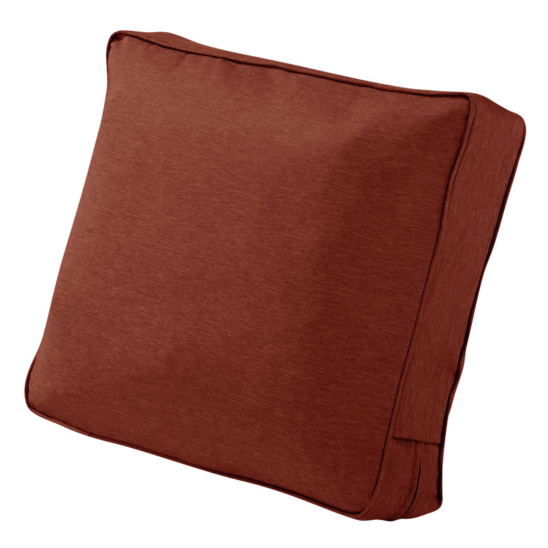 Montlake Outdoor 4'' Dining Chair Back Cushion, Heather Henna Polyester, 20" H x 19" W x 4" D
