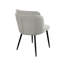 Ensemble de 2 chaises d'appoint Griz, dossier incurvé, polyester blanc crème, noir