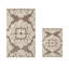 Ensemble de tapis pour salle de bain 2 pièces 100% coton 1885 GSM Danitra, certifié OEKO-TEX®, envers en latex antidérapant, tapis de bain touffetés moelleux pour la douche, la baignoire, le lavabo et le meuble-lavabo, super absorbant, lavable à la machine, beige-819056109-819056087