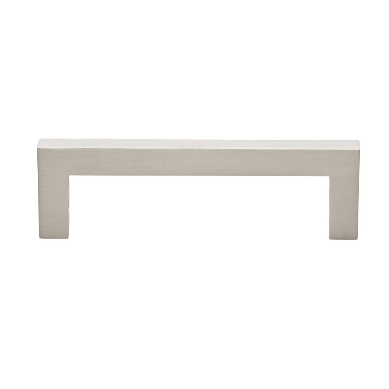 Kingston Collection Solid Square Bar Pull, Satin Nickel, 8 3/4"
