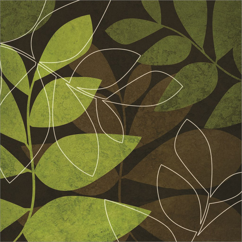 " Green Brown Leaves " by Green Brown Leaves Painting Print