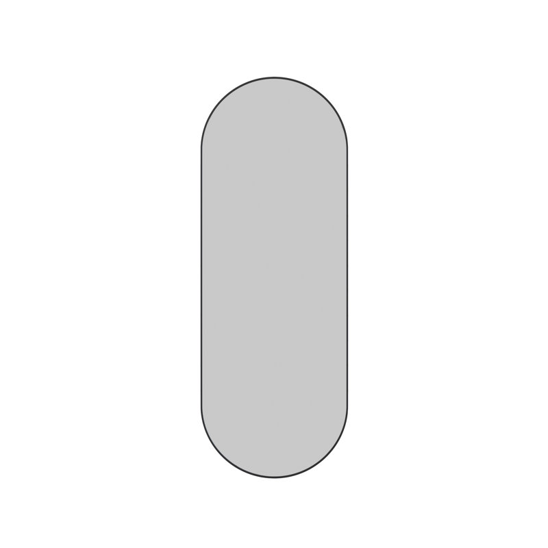 Inara Pill Mirror, Black, 60" x 22"