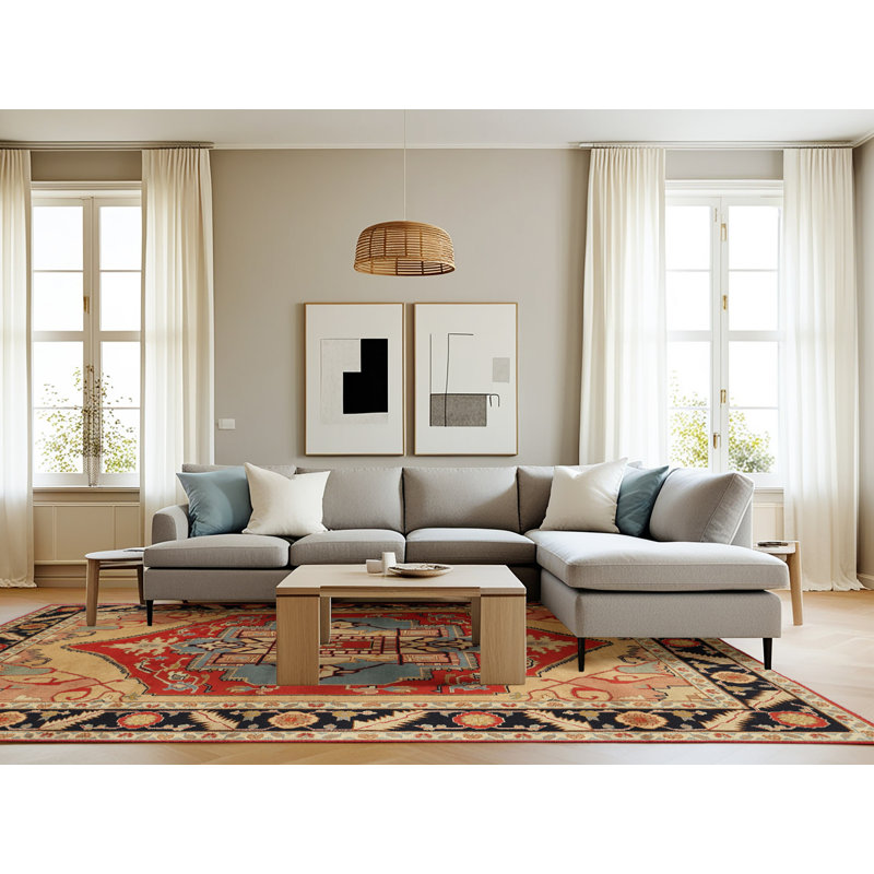 Tapis oriental tissé à la machine Caydren, Rectangle 8 pi x 12 pi