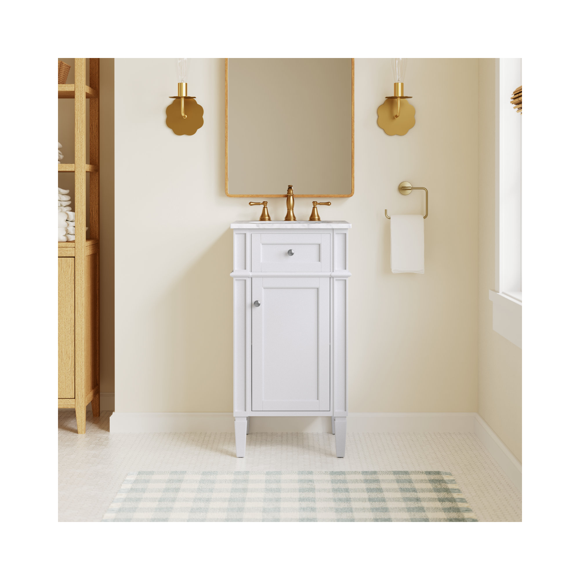 Rivers 18'' Single Bathroom Vanity, White