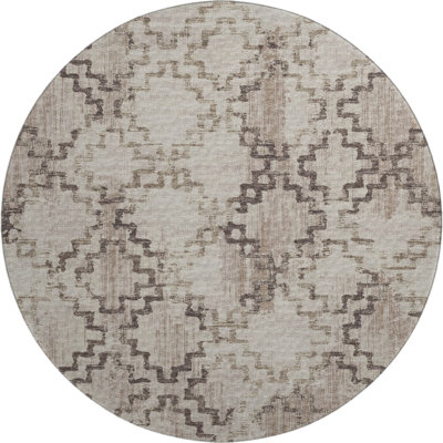 Premium Machine Washable Taquoia AMF121 Mocha Rug