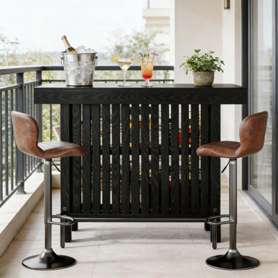 Table de bar polyvalente avec rangement moderne