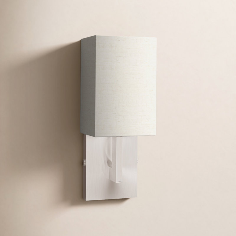 Flaire Flush Mounted Sconce, Brushed Nickel, 12.25" H x 12" W x 36" D