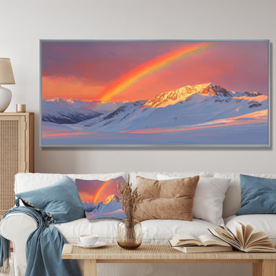Rainbow Over The Snowy Peaks II - Rainbow Large, art mural