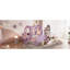Lit de voiture avec couronne Princess, lit plateforme en bois avec escalier-2025050396