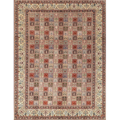 Tapis traditionnel rouge / beige / brun
