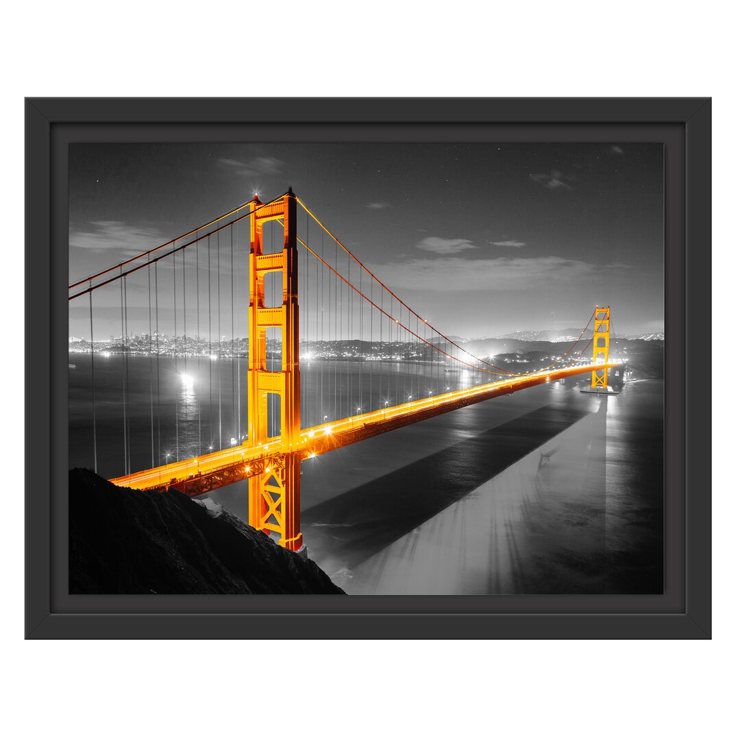 Gerahmtes Wandbild riesige Golden Gate Bridge