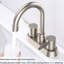 Robinet de lavabo de salle de bain à 2 poignées en nickel brossé pour véhicule récréatif - 3 trous avec bec de 8,26 po de hauteur, 5,11 po de hauteur et 4,88 po de hauteur-121639235