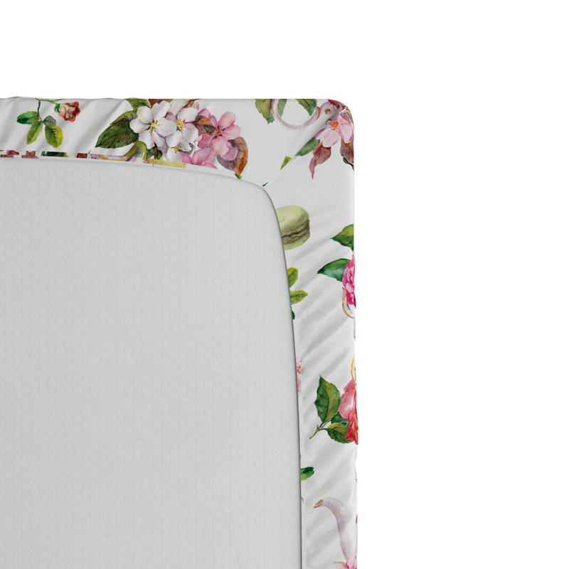 Twin Black and White Soccer Print Microfiber Fitted Sheet