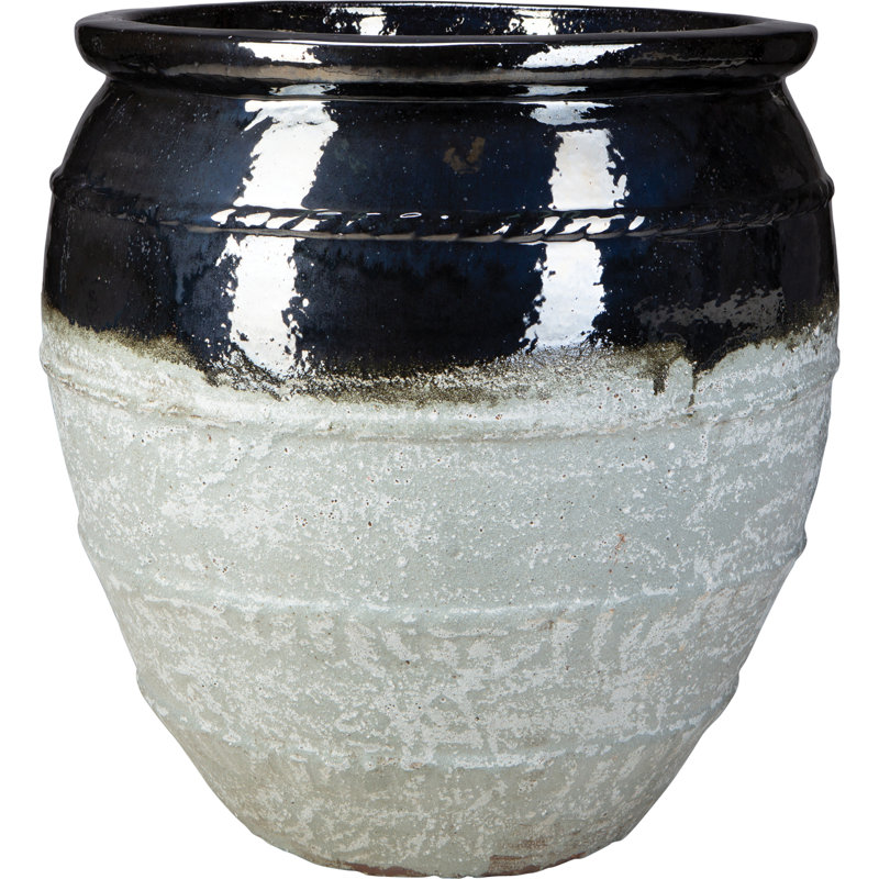 13 In. Magnus Water Jar - Black Over Greystone