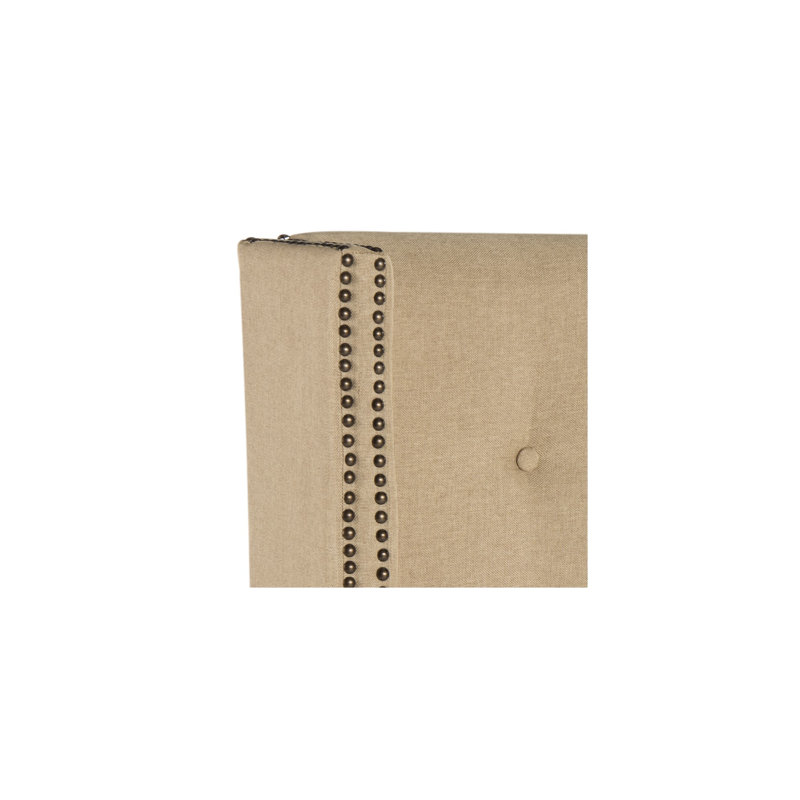 Burch Upholstered Headboard, Linen Sandstone, Queen