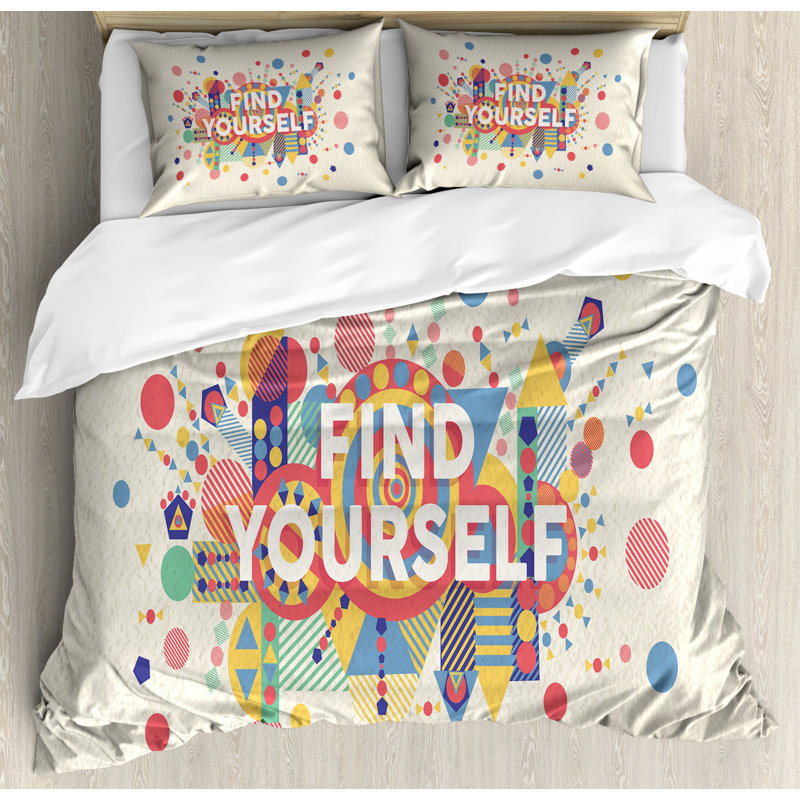 Cottage Americana Polyester Duvet Cover, Queen Duvet Cover + 2 Standard Shams