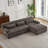 L-Shape  Sectional Oversized Sofa-282491335-282491353