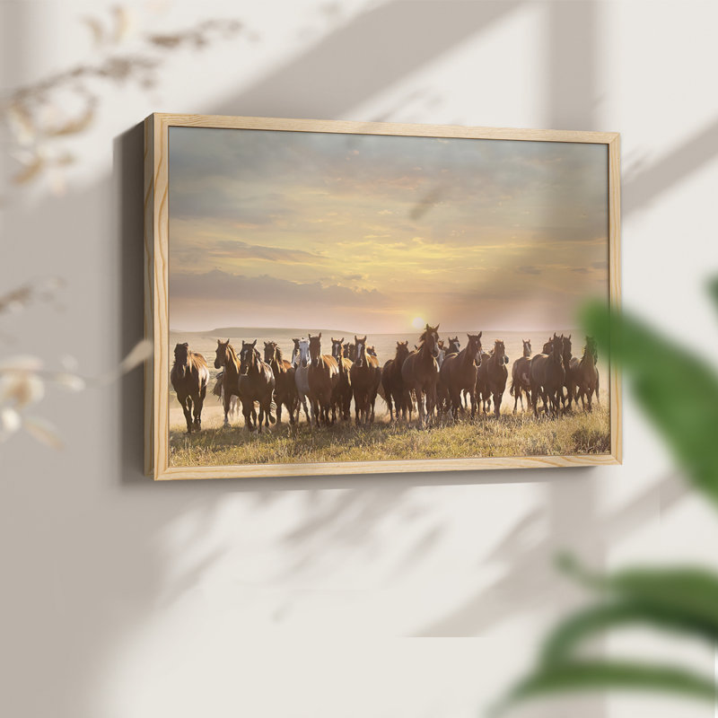 «Horse Motion I», reproduction encadrée, H 8 po x l 10 po, Naturel