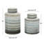 Ensemble de 2 pots en grès d'intérieur / extérieur gris