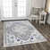 Rectangle Geometric Power Loom Polypropylene Area Rug in Gray