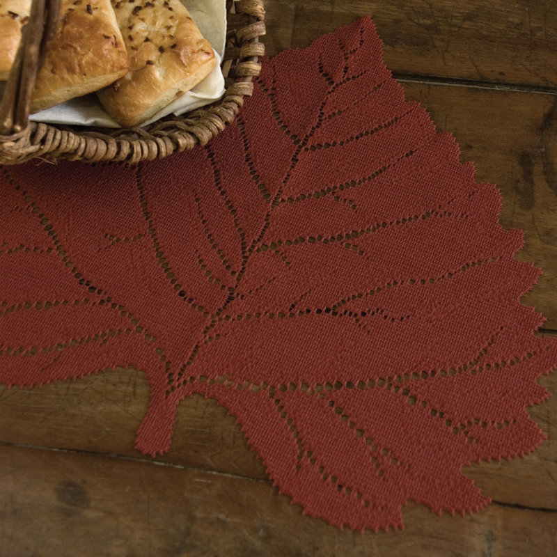 Napperons de 14 po X 16 po en feuille d’Aspen (ensemble de 4), paprika foncé, Paprika