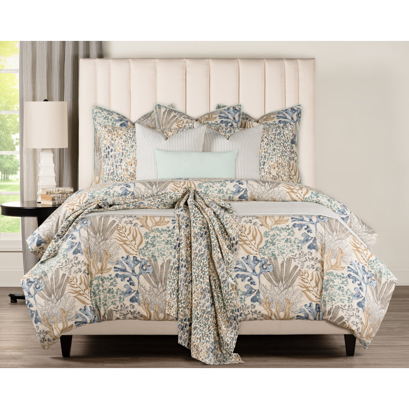 Ensemble de housse de couette 100% coton Siscovers Offshore Aqua | Fabriqué aux États-Unis
