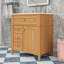 Meuble-lavabo élégant avec lavabo en céramique, charnières à fermeture en douceur, tiroir inclinable et rangement spacieux-234840956-234840955