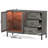 Kyzier 45.27'' Coffee Wine Bar Cabinet with LED Light, Sideboard With 3 Drawers-64623904
