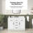 Bailey 48 in. Single Sink Freestanding White Bathroom Vanity with White Stone Top, Backsplash, Matte Black-1523893366-1607166812