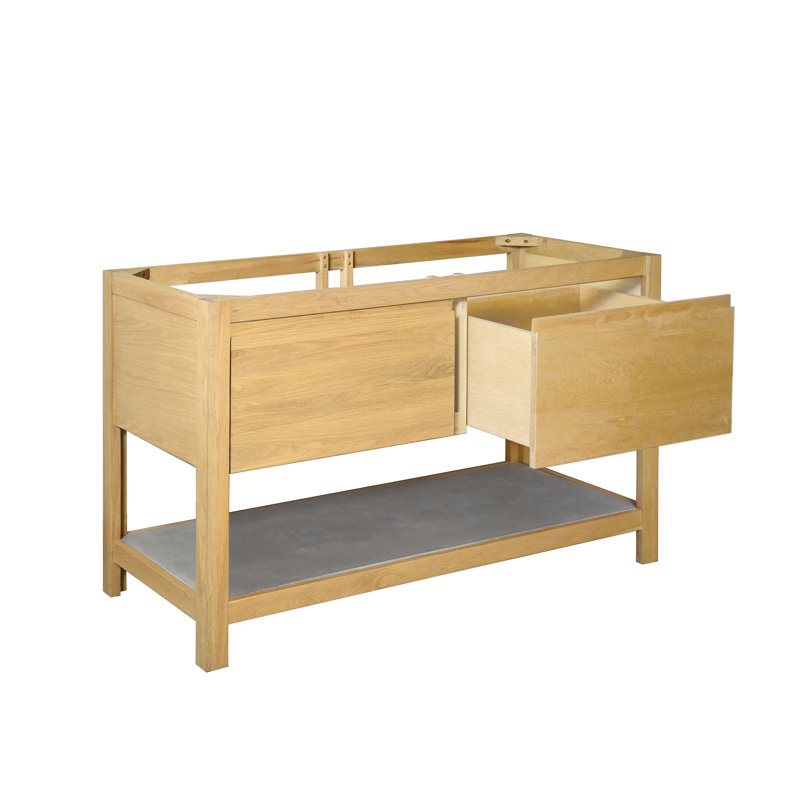 Solace 48" Single Bathroom Vanity Base Only, Sunrise Oak/Ash