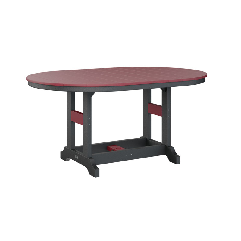 Table de salle à manger Berlin Classic, Rouge écarlate, Noir