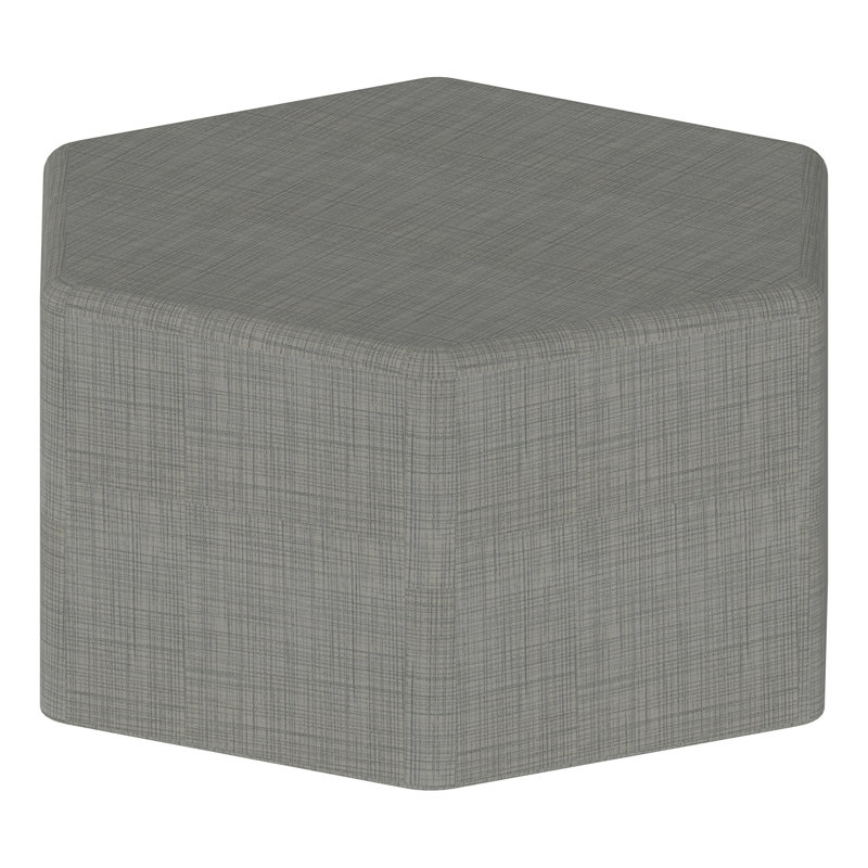 Tabouret hexagonal structuré en savoir plus, H 18 po x l 30,5 po x P 34,5 po, Non, Gris hachuré
