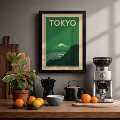 Mount Fuji, Tokyo Vintage - Framed Print