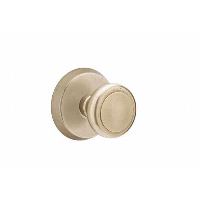 Passage Butte Knob with # 2 Rose, Tumbled White Bronze