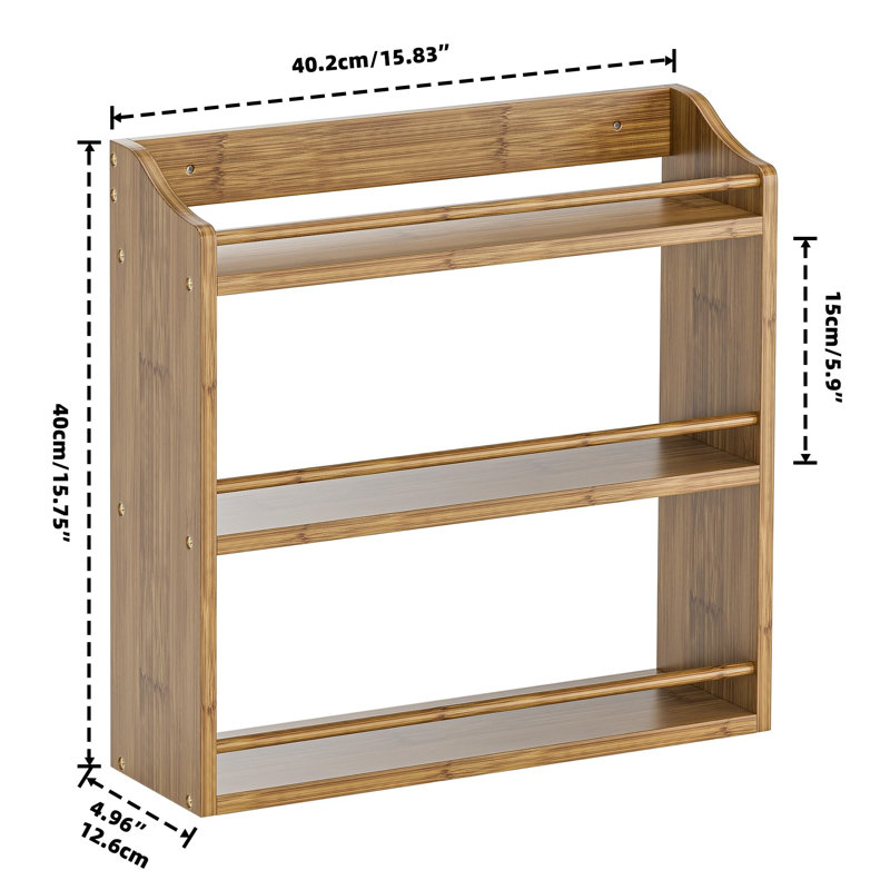 Stainless Steel Spice Rack, Brown