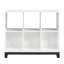 Mobilier en bois blanc avec bibliothèque à 6 tablettes