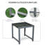 Table basse en rotin Outsunny