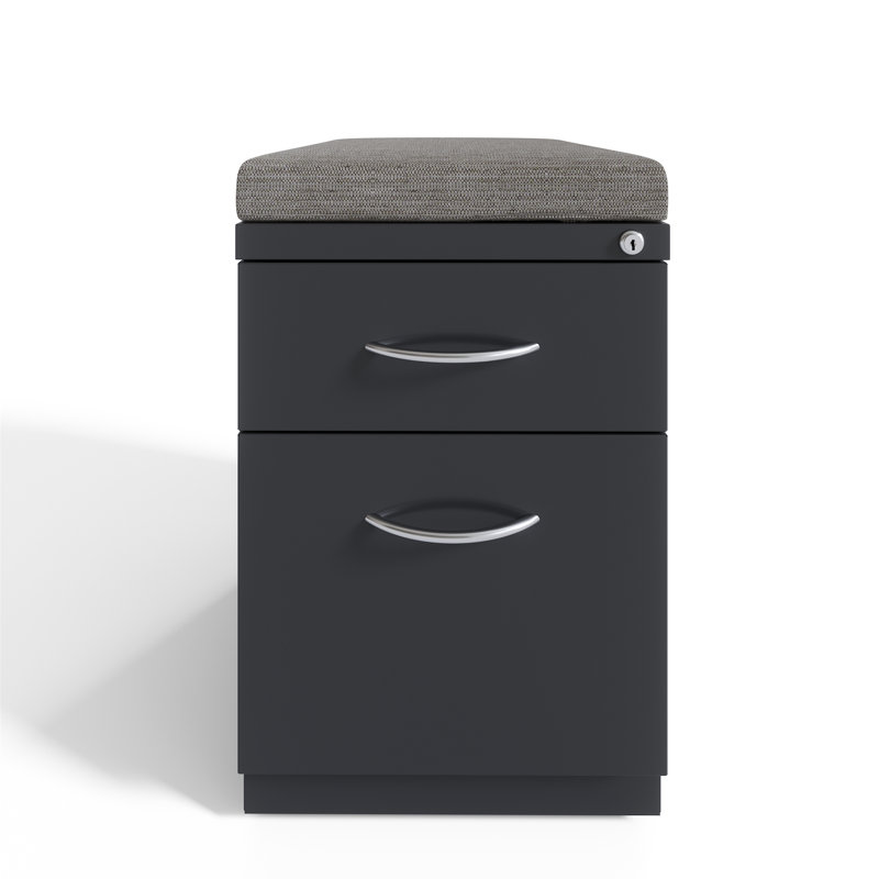 Classeur vertical mobile 2 tiroirs, Gris anthracite