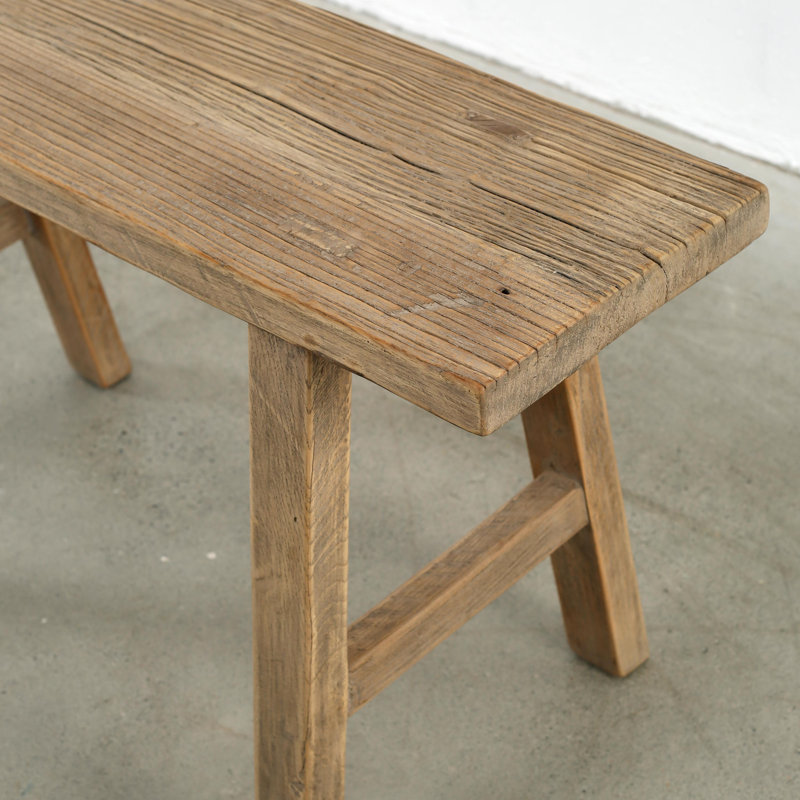 Solid Wood Bench, 20" H x 35" W x 10" D